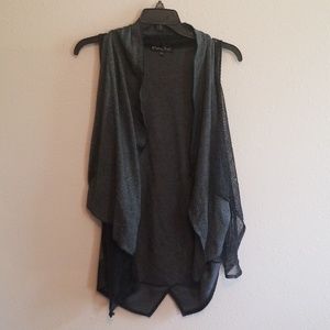 Black and Gray Vest